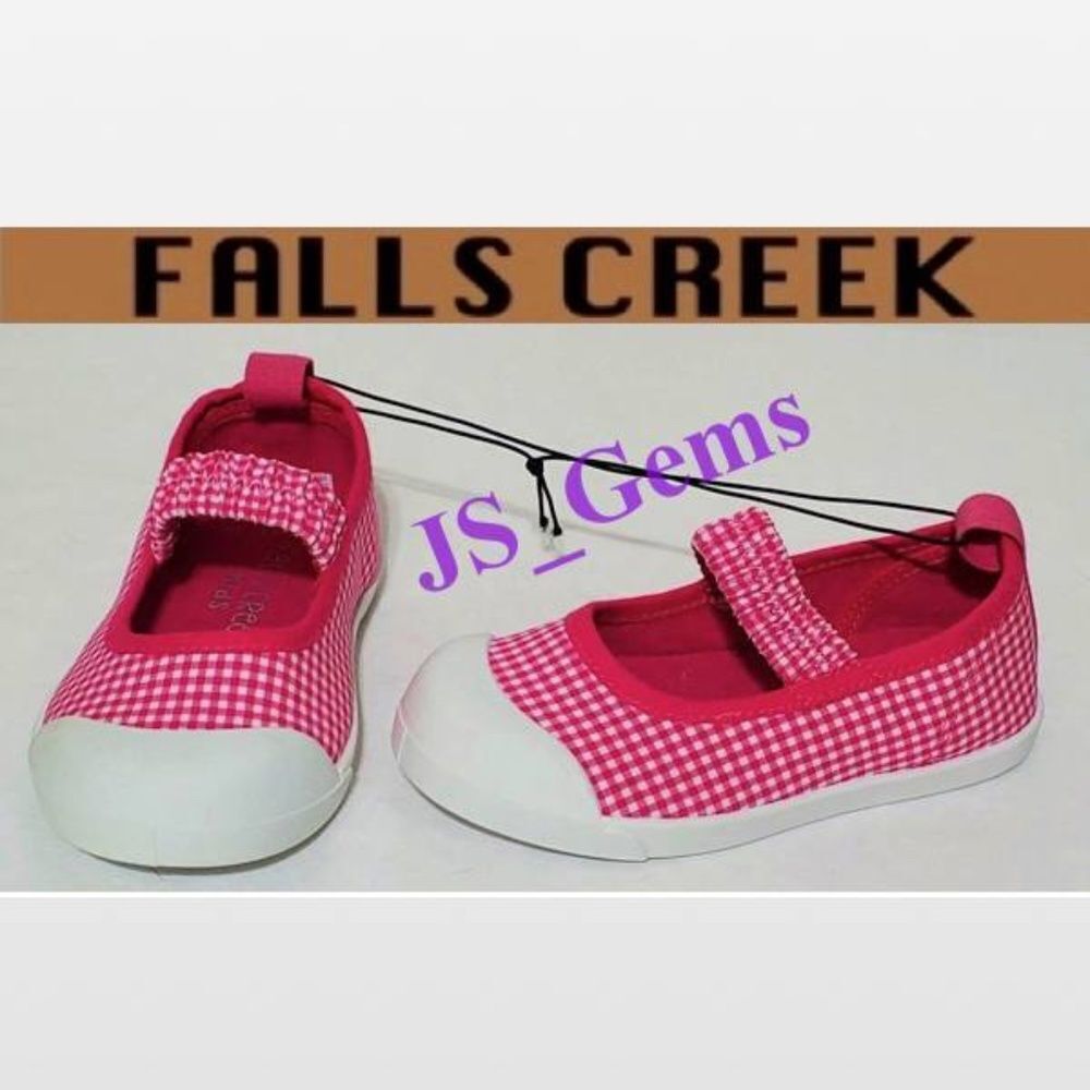 New Kid Girls Size 8 Pink Gingham Mary Jane Sneakers